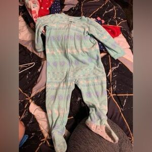 Carters Children’s Fleece Footie Pajama Sleepers size 12 month’s lot